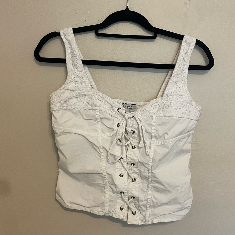 Vintage guess jeans corset top